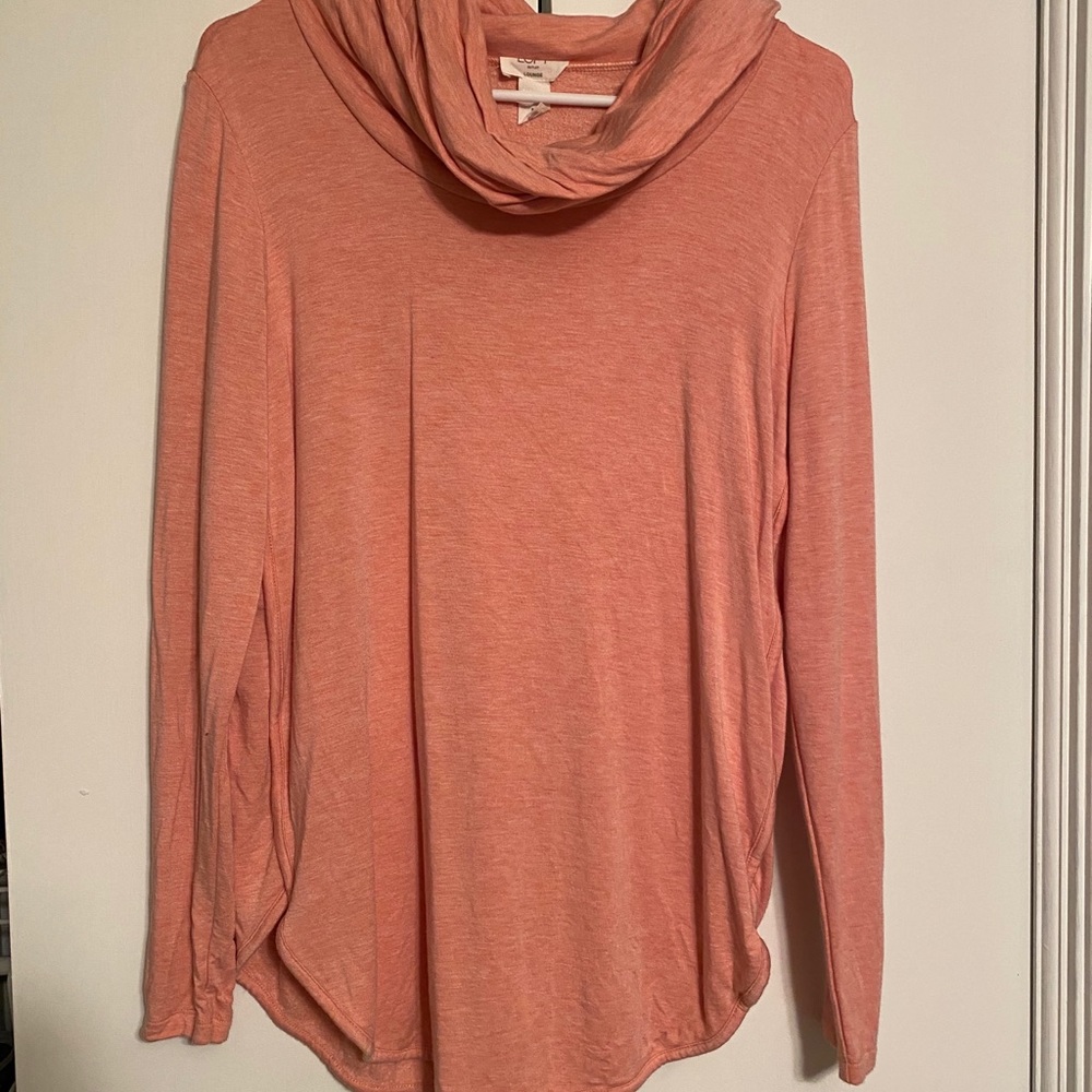 Coral Loft Cowl Neck Lounge Sweater Medium